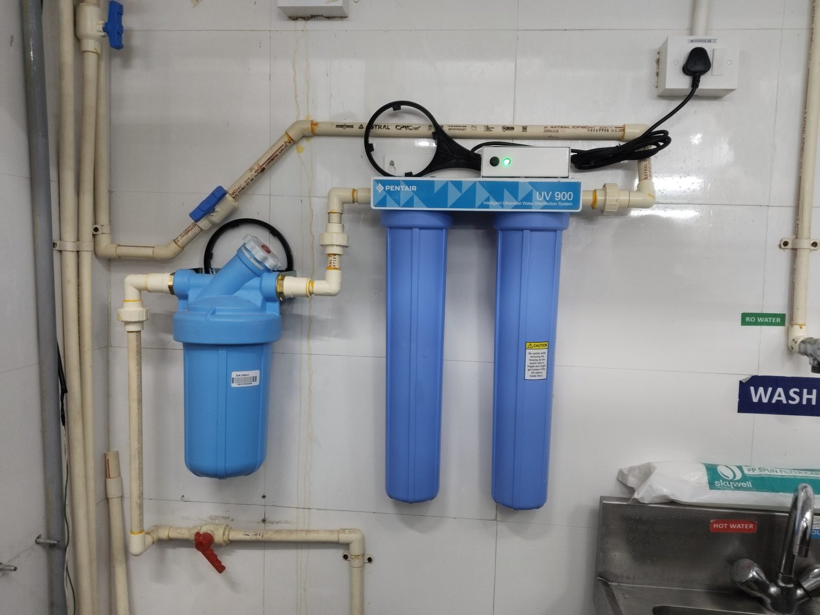 A commercial-kitchen water-treatment installation commissioned by DhwaNeer